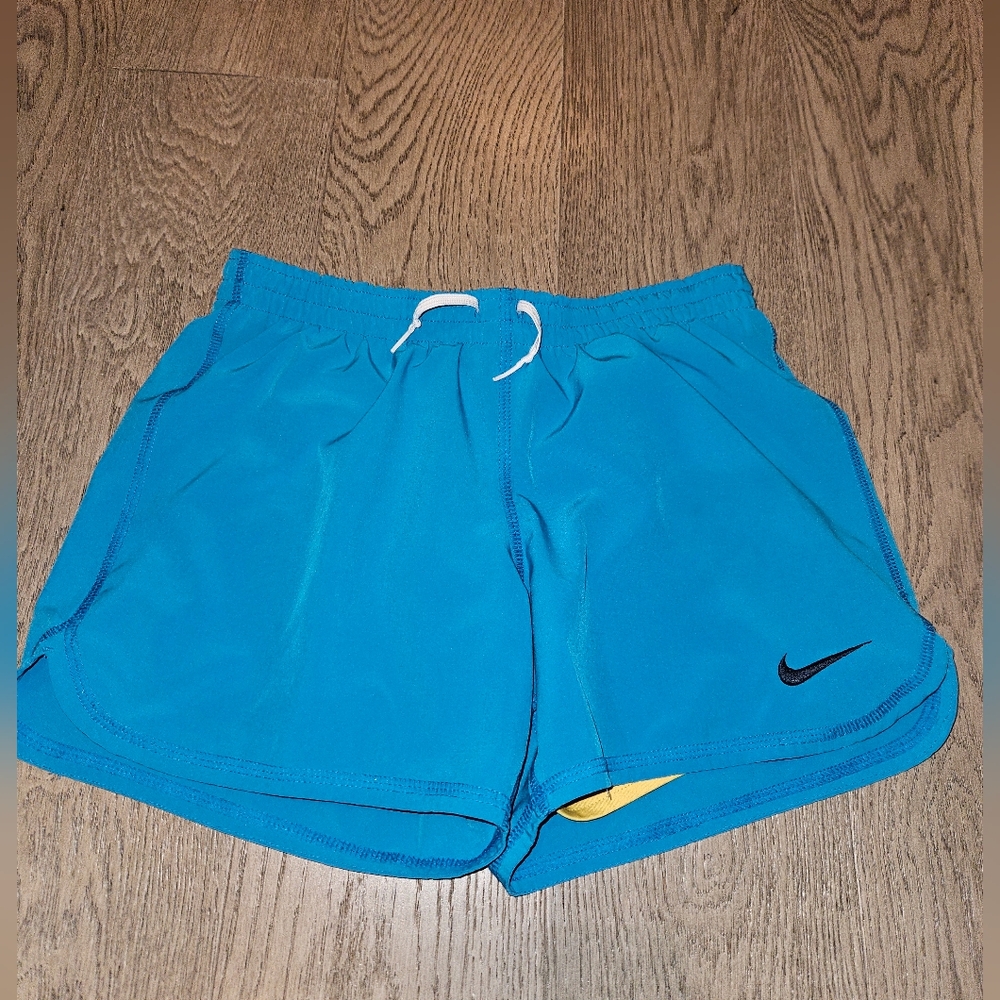 Bundle 3/$40. Nike Women's Turquoise and Yellow Athletic Shorts